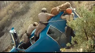 blonde in cliffhanging '74 LTD saved by CHiPs