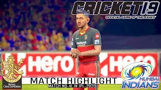 Match No 41 IPL 2020 RCB vs MI Game Play Cricket 19