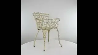 Vintage Cast Iron Chair - White | Beruru
