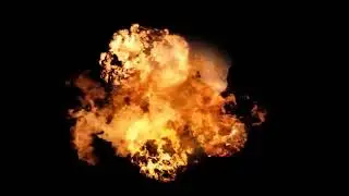 big fire explosion   black and green background   green screen effects