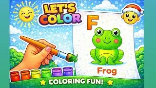 Learn Letter F with a Cute Frog Drawing | Step by Step for Kids