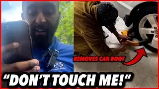 Ladies Remove Boot Off a Car & NEARLY SQUABBLE With Parking Attendant