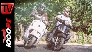 Vespa GTS 300ie Super vs Piaggio Beverly 300ie Police - Roller Vergleichs Test 2016