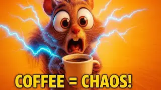 Squirrel Drinks Coffee for the First Time&hellip; and This Happened! ☕🐿️ (Fuzzopolis)