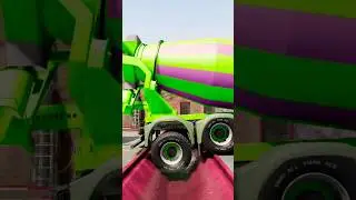 Mixer Trucks vs Gutter #shorts #beamng #beamngdrive #beamngcrashes #trucksvs