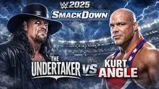 Wwe 2k25 the undertaker vs kurt angle one on one match at smackdown 