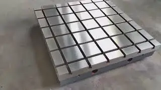 This custom-made cast iron surface plate with straight grooves is headed to South Africa!
