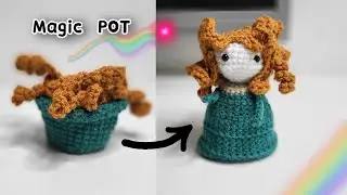 Crochet Disney Princess MERIDA Amigurumi in a POT Step by step tutorial for beginners