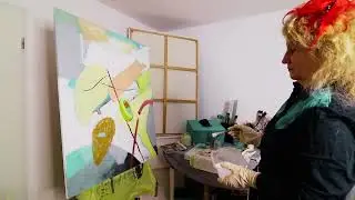 #251 Wie abstrakte Malerei auf Leinwand entsteht | LIVE im Atelier Berlin