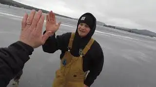 Adirondack Ice Fishing Lake Trout and Salmon December 2019