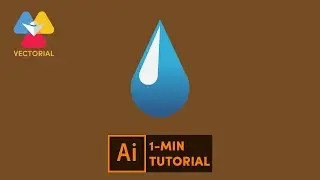 Water Drop tutorial in Adobe Illustrator - 1 Minute tutorial for beginner