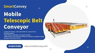 Mobile Telescopic Conveyor Man-Platform Effortless Loading/Unloading Equipped with Presence Sensor