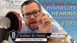 #181 of the 200 most common SSA disability ALJ hearing questions  SSI SSDI Benefits
