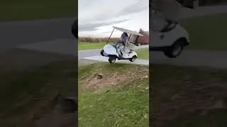 Major Golf Cart Fails | Golf Cart Crash Golf Cart Jump! #shorts