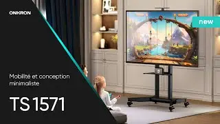 Support TV mobile sur roues, r&eacute;glable en hauteur pour &eacute;crans de 32&rdquo;-75&rdquo; ONKRON  TS1571-B