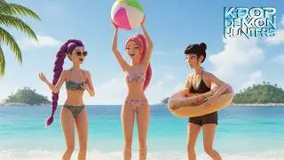 Golden Beach Summer Vibe KPop Demon Hunters Song | Animated Music Video | Dj GG
