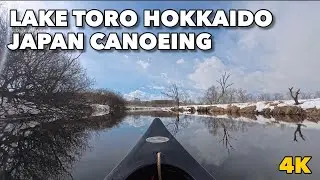 River ASMR in Winter Hokkaido ❄️🚣‍♂️ | 4K Canoe Water Sounds | No Talking