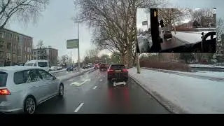 EBS lijn 51 | Rijswijk Station-Den Haag Grote Markt vv | DualCam | Sneeuwrit | Spits | Realtime