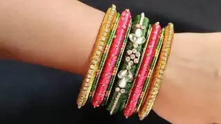 How to make Silk Thread Bangles// old bangles reuse idea|| 3 simple and easy ideas