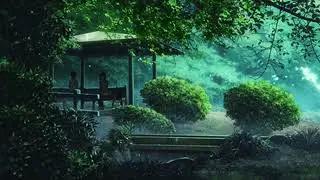2 Hours of Light Rain and Jazz in Anime forest