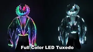 Fashion Swallowtail LED Tuxedo Luminous Costumes Glowing vestidos LED Clothing Show Men LED Clothes