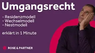 Residenzmodell, Wechselmodell, Nestmodell &ndash; Umgangsrecht-&Uuml;berblick in nur 1 Minute | ROSE & PARTNER