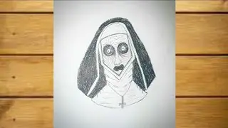 Scary Nun Pencil Drawing 😱 | Terrifying Halloween Art Timelapse ✏️👻