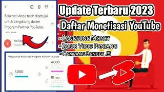 Cara Mudah Daftar MONETISASI YouTube Tahun 2024 Jalur Vidio Panjang