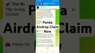 Pandas Airdrop | Pandas Withdraw | Pandas Listing Date and Price | Panda New Update | News #shorts