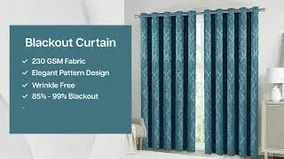 Ready Made Embossed Blackout Curtains 230 GSM