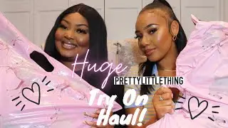 HUGE PRETTY LITTLE THING TRY ON HAUL | SUMMER OUTFITS | HOLIDAY OUTFITS | Michaela and Yasmin