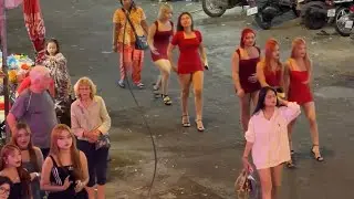 Phnom Penh Tourist Street Nightlife - Cambodia Street 136 - 4K