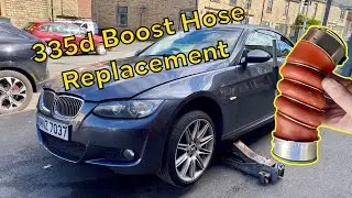 Замена нижнего шланга наддува E90 335d / Замена шланга интеркулера E92 335d / Замена турботрубки