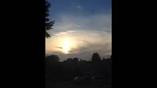 Taking a walk, watching the nice sunset. (8/10/14)