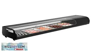 VEVOR Sushi Display Case Refrigerator 2.9 Cu.ft Commercial Sushi Case 5 Pan Countertop