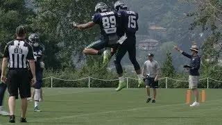 Seahawks Compete in Training Camp 