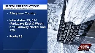 Speed limit reductions on Tuesday