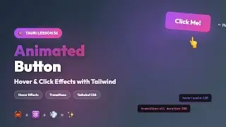 Build an Animated Button in Tauri | React + Tailwind CSS Tutorial