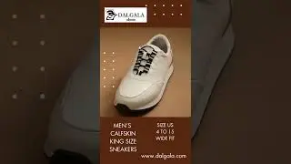 Men's King Size Handmade Leather Sneakers
