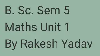 #VectorSpaces #Unit1 #BSc #Sem5 #MathsSolutions #VikramUniversity #ByRakeshYadavSir