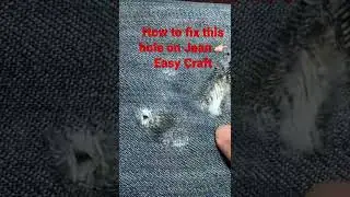Sewing hole on Jeans | Easy Craft #repair #sewing #sewinghacks