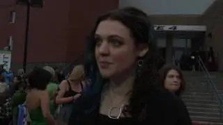 Juno winner Amelia Curran talks to the VO on the red carpet