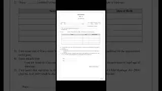Declaration form for married candidates ||small family declaration for govt job #ytshorts
