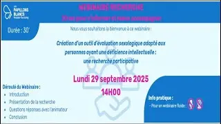 Création d’un outil d’évaluation sexologique adapté aux personnes avec une déficience intellectuelle