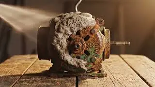 Extreme Rust Removal! Restoring a Completely Rusted Electric Motor | Satisfying Deep Cleaning