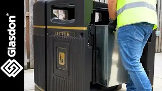 Glasdon, Inc | Installation | Glasdon Jubilee&trade; 58G Duo Trash/Recycling Receptacle