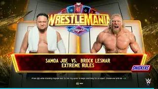 Samoa Joe vs. Brock Lesnar | Extreme Rules Legacy Showdown | WWE 2K25