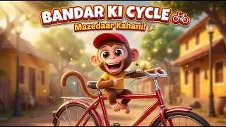 Bandar Ki Cycle   Mazedaar Kahani  Funny Monkey Song  Hindi Cartoon Rhymes for Kids  Bubli Rhymes