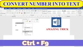 How to convert Number into Text in ms word | ms word