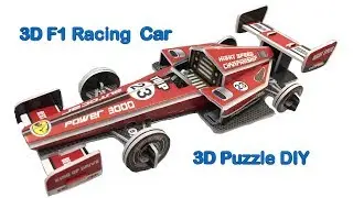 3D Puzzle DIY, Assembly the Paper F1 Racing Car Championship